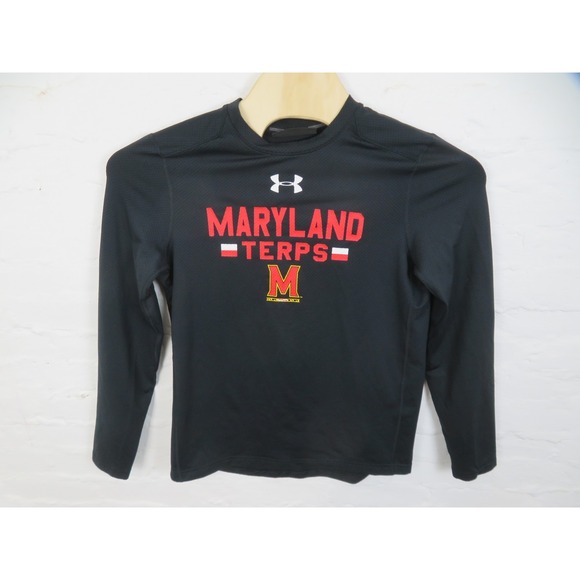 Under Armour Other - Maryland Terrapins Sweatshirt Mens Small Black Under Armour Football ColdGear
